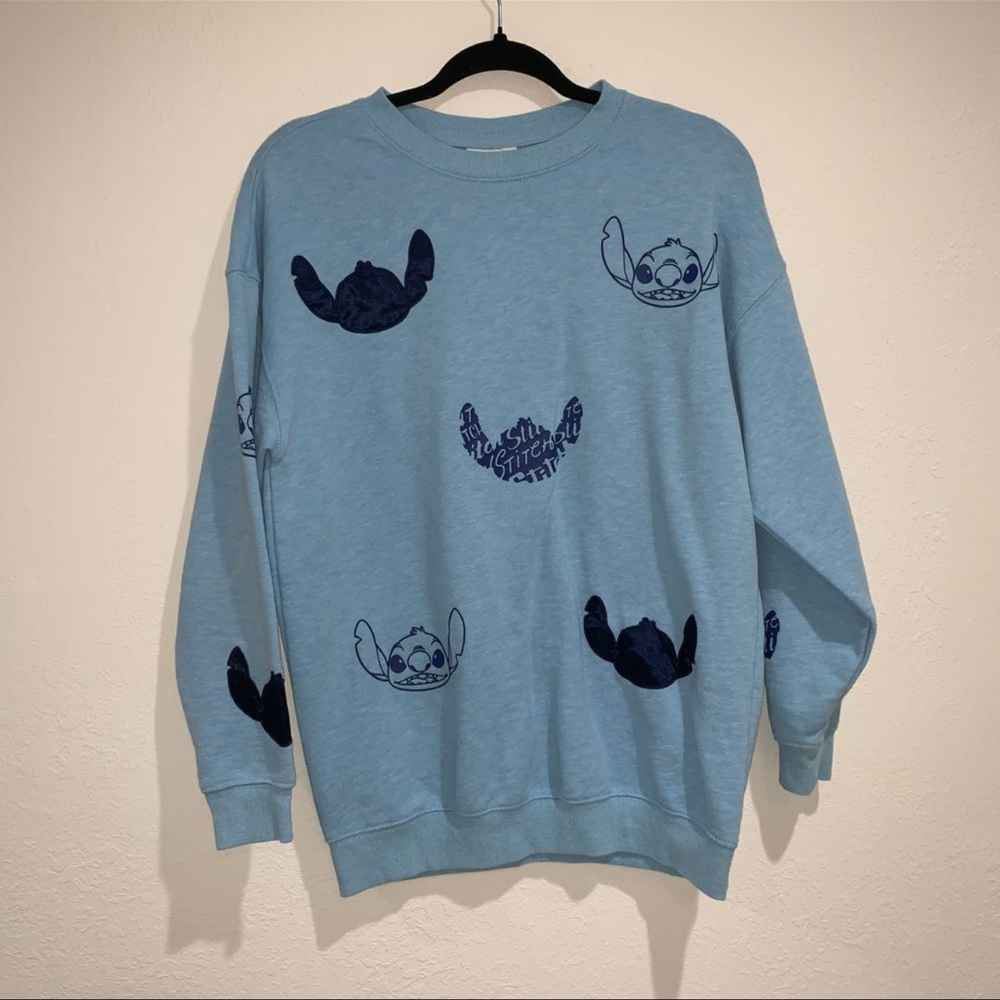 Disney Blue Crewneck Stitch Sweater